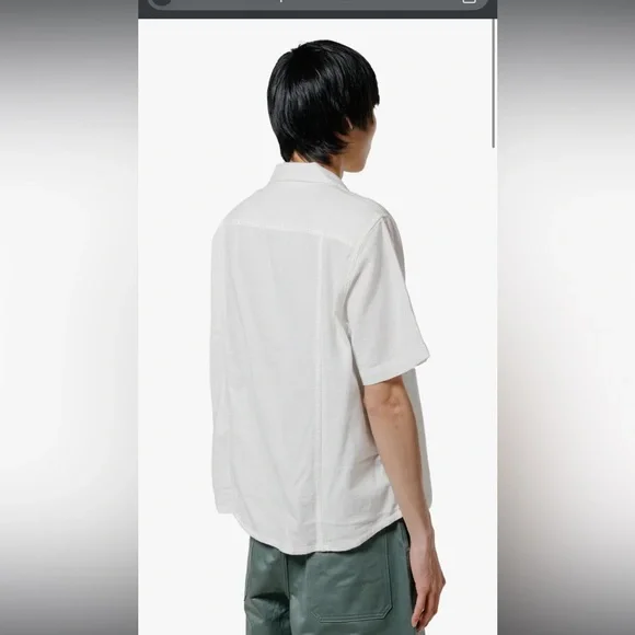 Corridor NYC Men's Hopsack White Casual Button Down Shirt in Medium - Picture 11 of 14